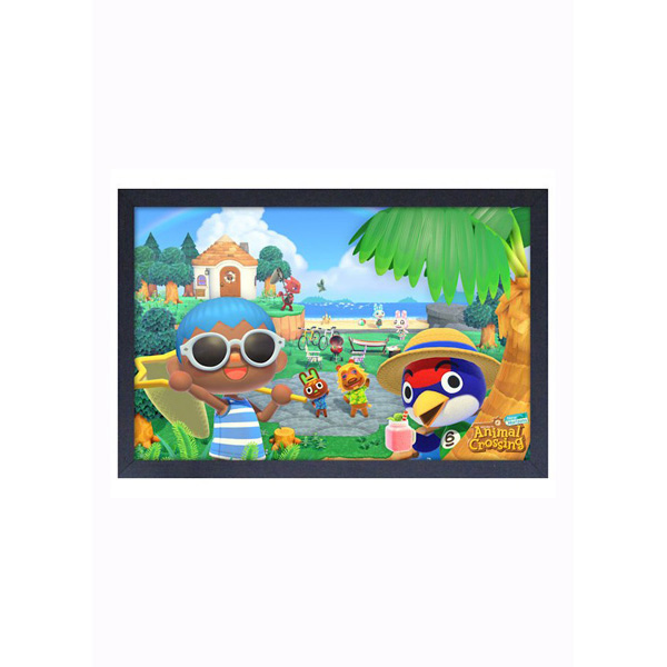 Animal Crossing New Horizons Summer 11" X 17" Framed Print