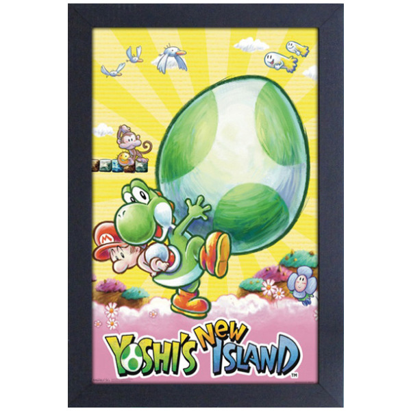 Yoshi's New Island Game Cover Art 11"X17" Framed Print [Pyramid America]