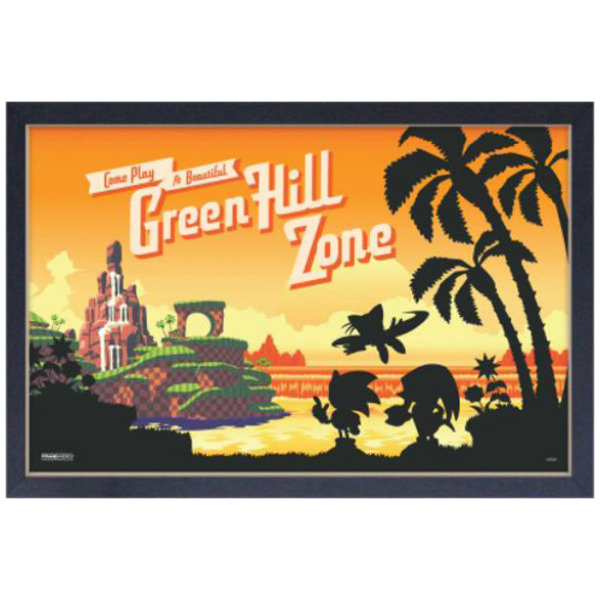 Sonic the Hedgehog Beautiful Green Hill Zone 11" X 17" Framed Print ...