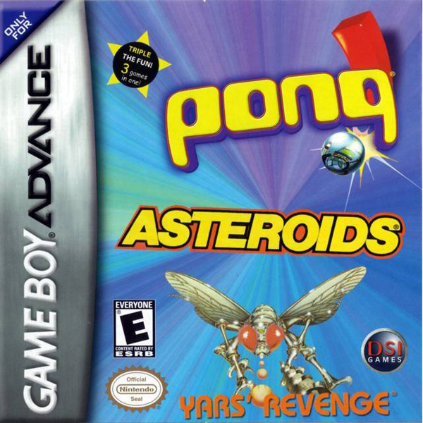 Asteroids/Pong/Yars Revenge - Game Boy Advance - Used