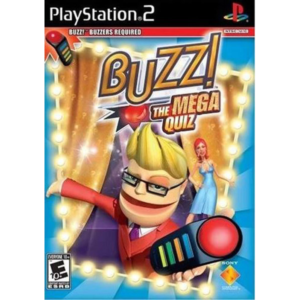 Buzz the Mega Quiz With Buzzers PlayStation PS2 Used