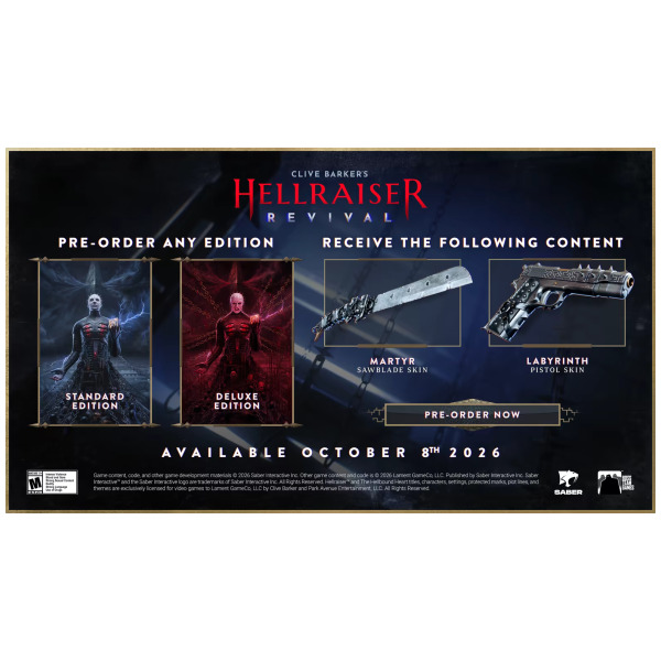 Alternative view of Clive Barkers Hellraiser Revival (Game-Key Card) - Switch 2 PREORDER - ESTIMATED SHIP DATE OCT 30 2026