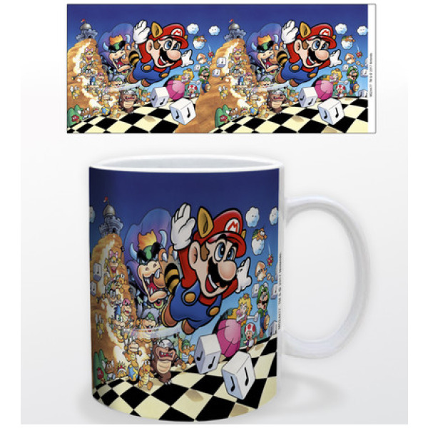 Super Mario Bros Tanooki Mario Group Ceramic Mug