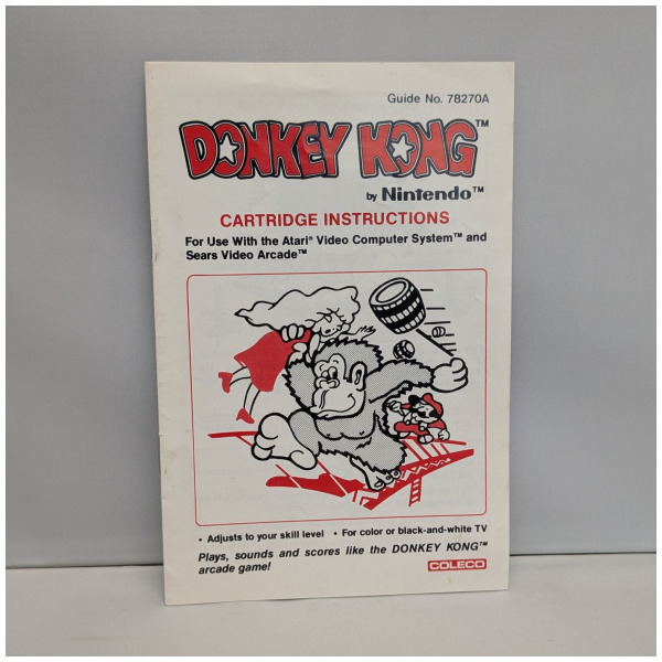 Donkey Kong Manual Only
