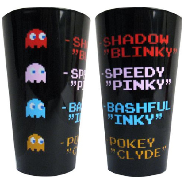 Alternative view of Pac-Man Ghost Names Pint Glass 16 Oz [Surreal Ent.]
