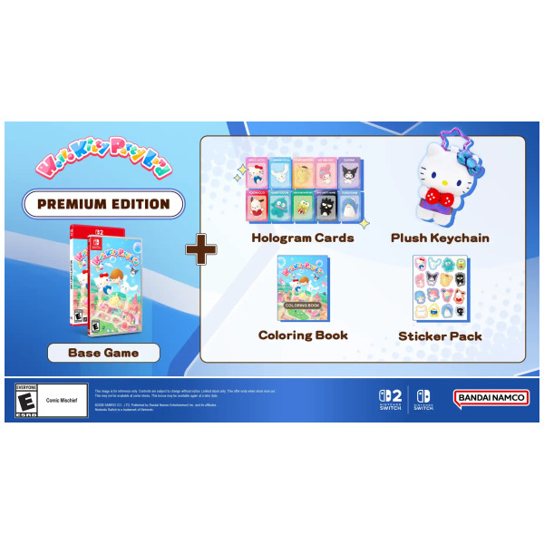 Hello Kitty Party Land Premium Edition (Game-Key Card) - Switch 2 PREORDER - ESTIMATED SHIP DATE OCT 30 2026