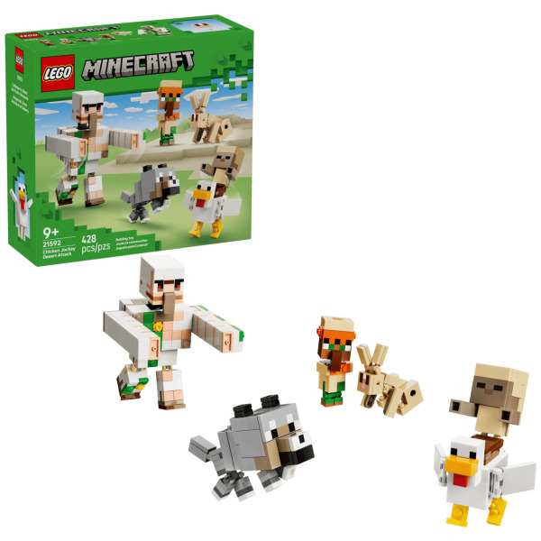 Alternative view of Minecraft Chicken Jockey Desert Attack LEGO Set (21592)