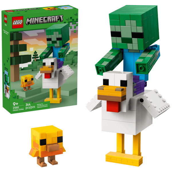 Alternative view of Minecraft Chicken Jockey LEGO Set (21582)