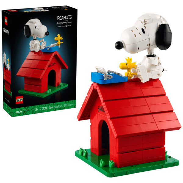 Alternative view of Peanuts Snoopy's Doghouse LEGO Set (21368)