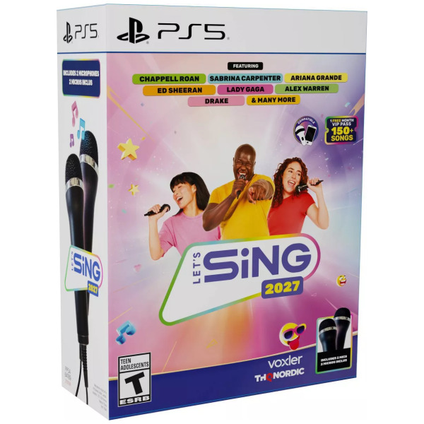 Lets Sing 2027 + 2 Microphones Bundle - PlayStation 5 PS5 PREORDER - ESTIMATED SHIP DATE NOV 6 2026