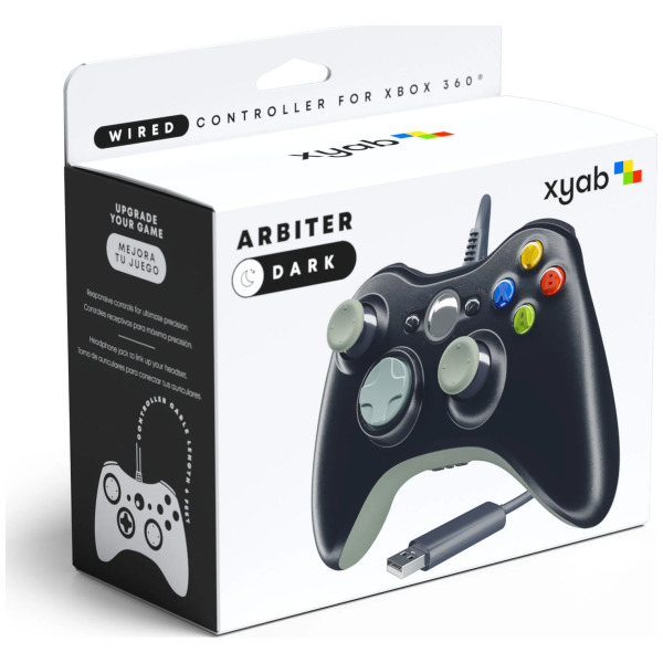 Dark (Black) Wired USB Controller for XB360/PC - CLEARANCE OPEN BOX - READ DESCRIPTION