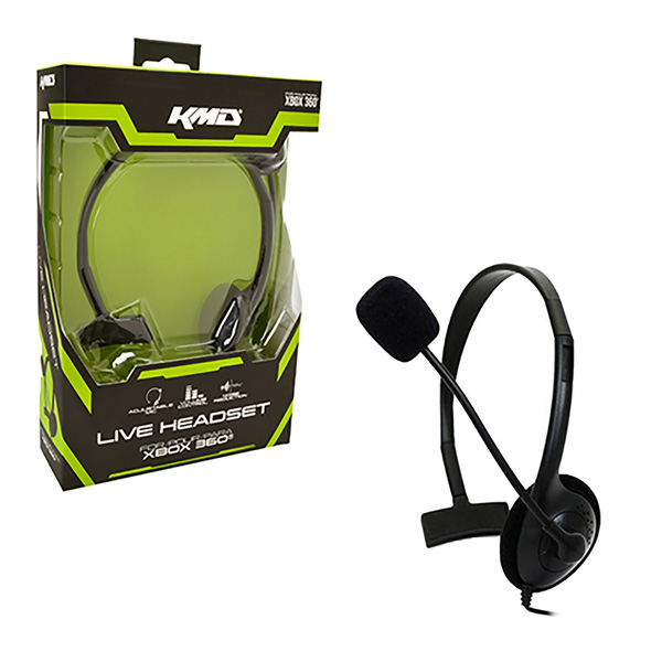 Xbox 360 Live Pro Gamer Large Black Microphone Headset [KMD