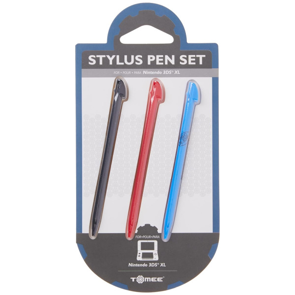 3DS XL Red, Blue Black Stylus Pack Set [Tomee] PNP Games