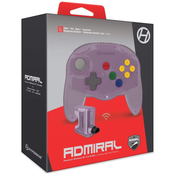 Alternative view of "Admiral" Amethyst Purple Premium N64 Wireless Bluetooth Controller [Hyperkin]