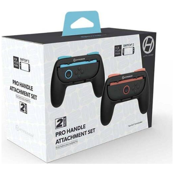 Black Pro Handle Attachment Set of 2 for Switch 2 JC Controllers