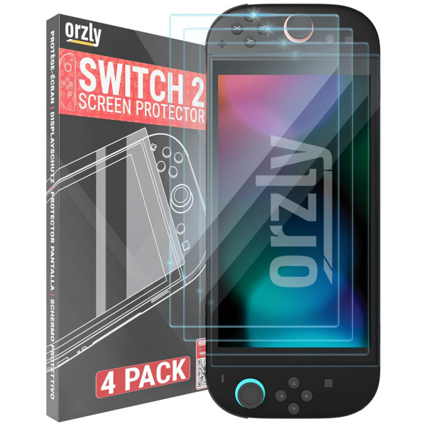 Tempered Glass Screen Protector for Switch 2 (4 pack)