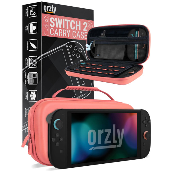 Joycon Red Hard Shell System Carrying Case for Switch 2