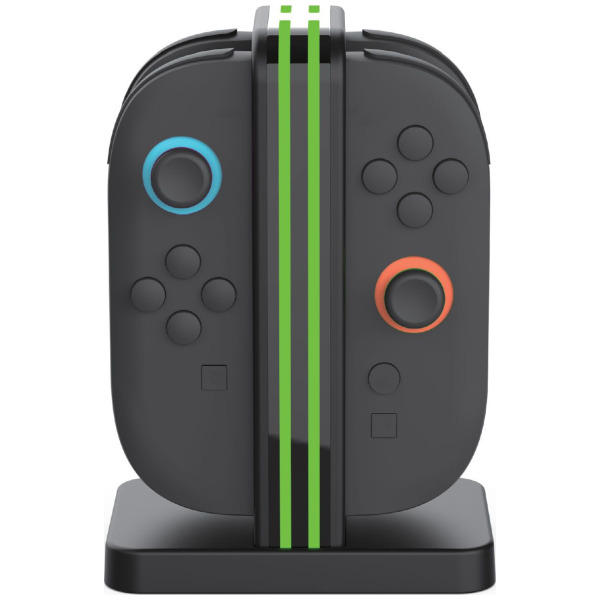 Alternative view of 4-Port Standing Charging Dock Black for Joycon 2 Switch 2