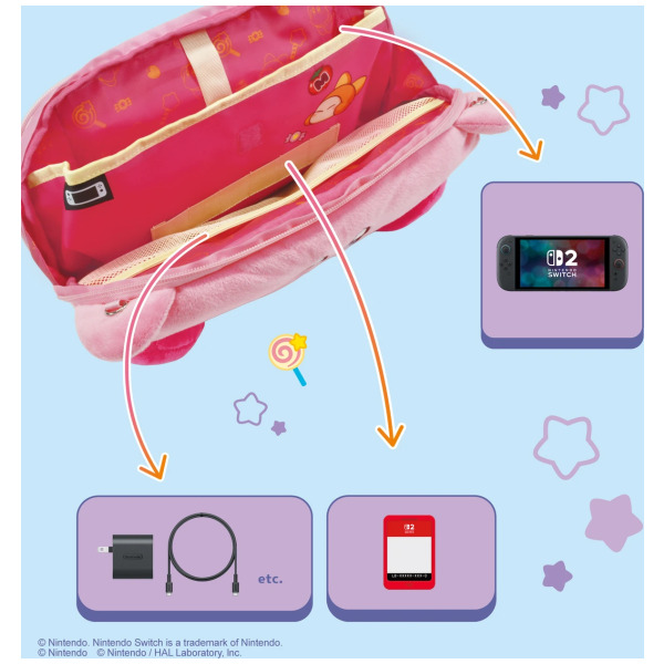 Alternative view of Kirby Nintendo Switch 2 Plush System Bag