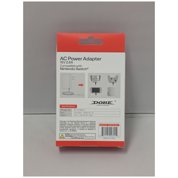 Alternative view of AC Power Adapter 15V 2.4A for Nintendo Switch