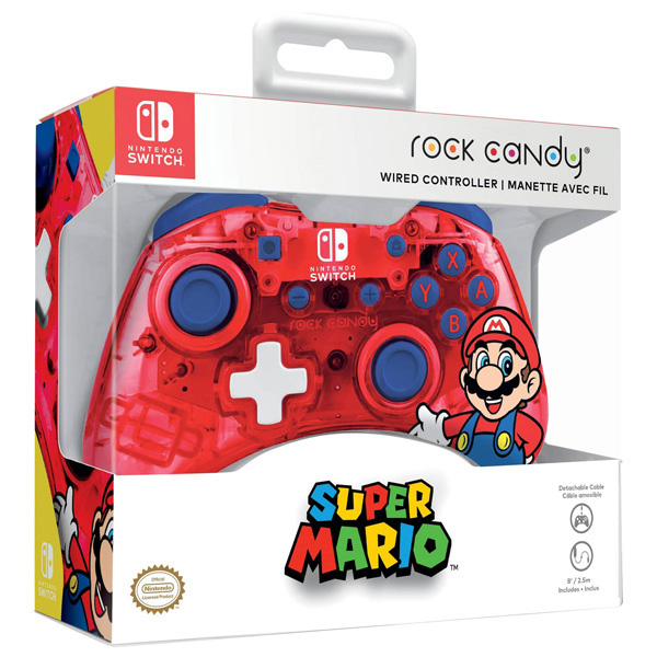 Mario Punch Rock Candy Wired Nintendo Switch Controller [PDP