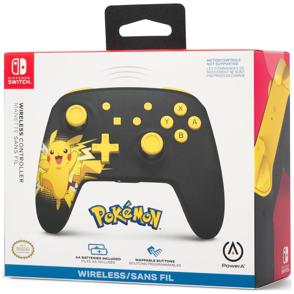 Pikachu Retro Pikachu Switch Controller Wireless POWER A NSW
