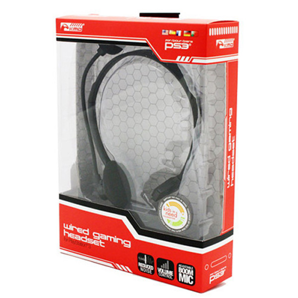 PS3 Wired Gaming Chat Headset [KMD] - CLEARANCE OPEN BOX - READ DESCRIPTION