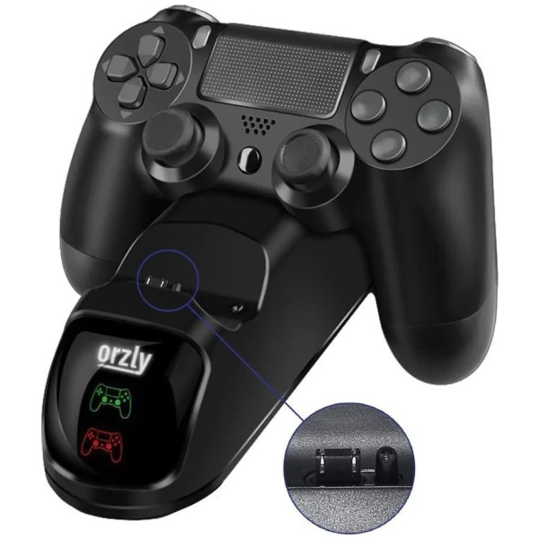 Alternative view of Dual Controller Black Charge Dock for P4