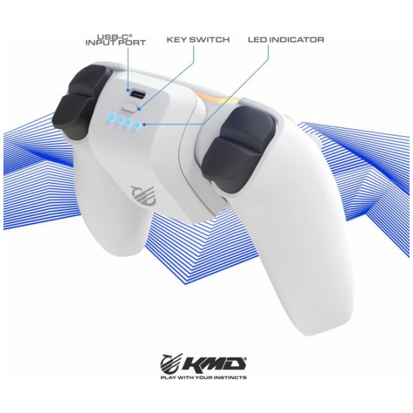 Alternative view of Extended Battery Pack for Dualsense P5 Controller [KMD]