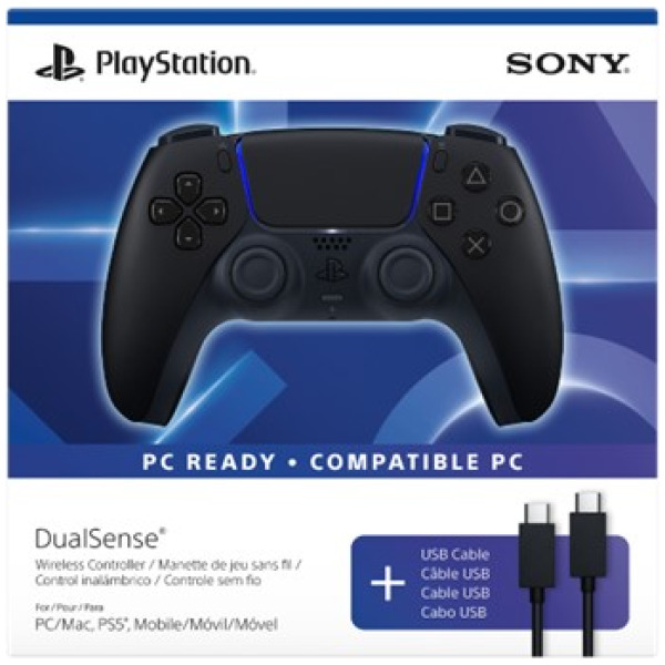 Dualsense Midnight Black PS5 Controller with USB-C Cable