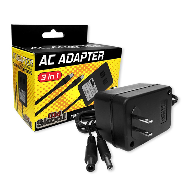 3-In-1 Heavyweight Premium AC Adapter for NES/SNES/Genesis [Old Skool]