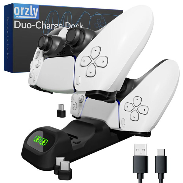 Black Duo-Charge Type C Controller Dock PS5/Xbox Sx/NSW
