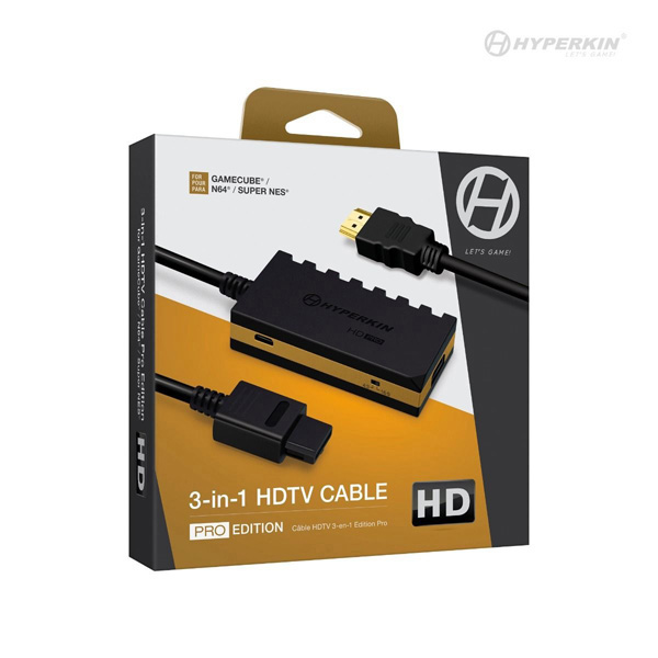 3-In-1 720P Hdtv Cable HD Pro Edition GCN/N64/SNES 4 Visual Modes
