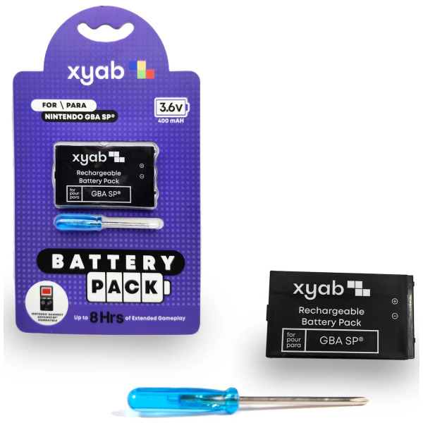 400 mAh 3.7 Volt Rechargeable Battery Replacement for GBA SP System