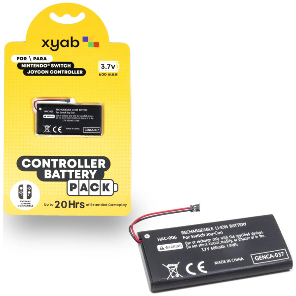 600 mAh 3.7 Volt Rechargeable Controller Battery Replacement for Switch JC