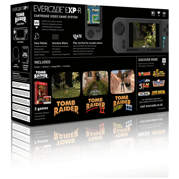 Alternative view of EXP-R Edition +Tomb Raider Collection Evercade Retro Handheld System
