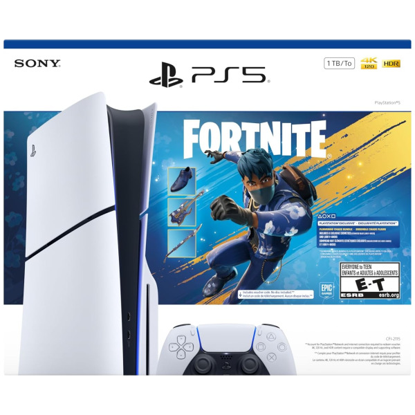1TB PlayStation 5 Slim Standard Console Fortnite Flowering Chaos Bundle