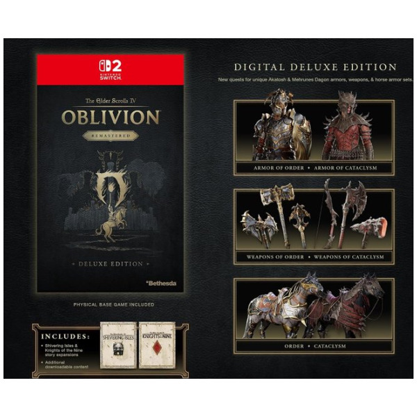 Alternative view of The Elder Scrolls IV Oblivion Remastered Deluxe Edition - Switch 2 PREORDER - ESTIMATED SHIP DATE AUG 11 2026
