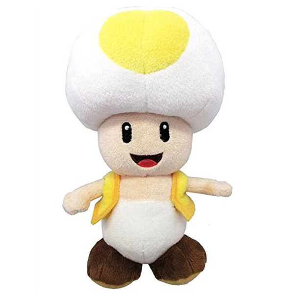 Super Mario All Star Collection Yellow Toad 8" Plush Toy [Little Buddy]