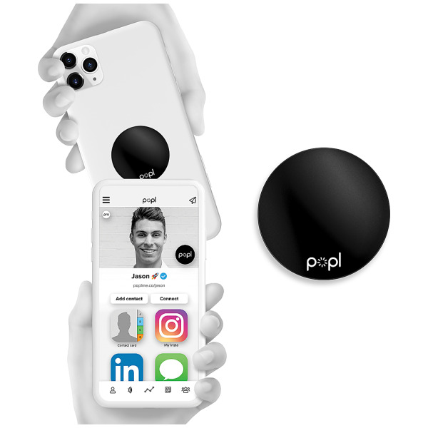 Popl Store POPL Digital Business Card Black Phone Tag Flat Circle - PNP Games ...