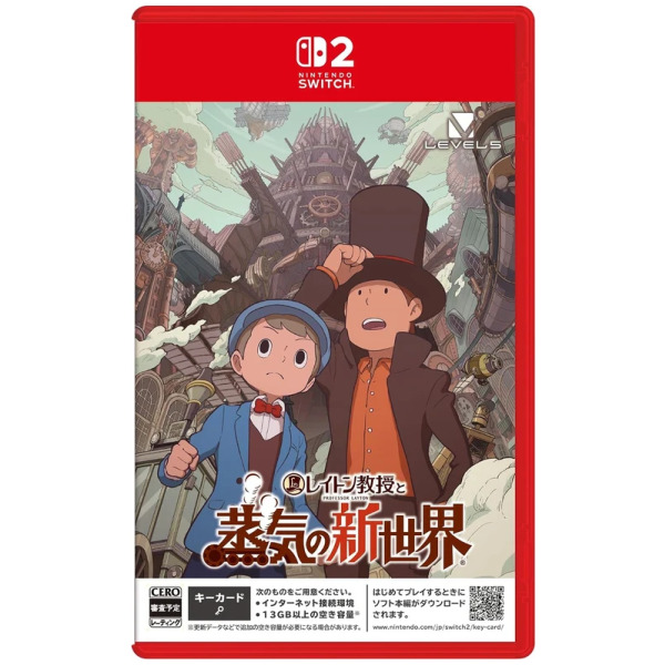 Professor Layton and The New World of Steam (JP) (Multi-Lang) (Game-Key Card) - Switch 2 PREORDER - ESTIMATED SHIP DATE DEC 10 2026