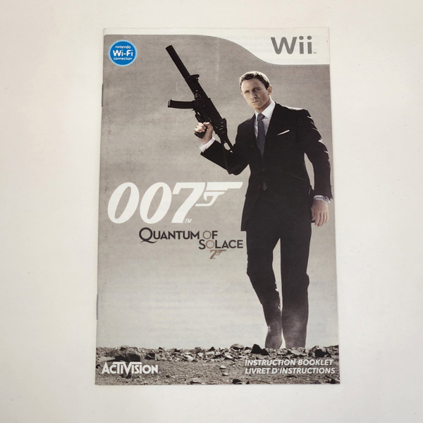 007 QUANTUM OF SOLACE MANUAL - - PNP Games Online Store