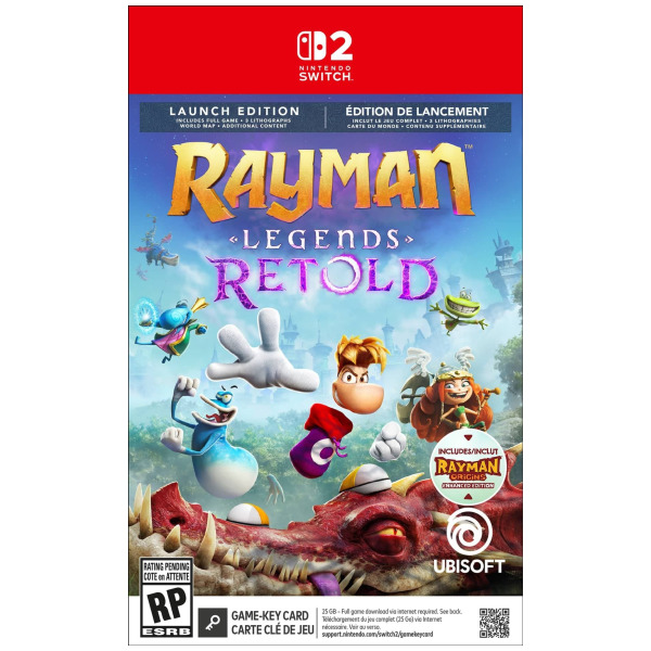Rayman Legends Retold Launch Edition (Game-Key Card) - Switch 2 PREORDER - ESTIMATED SHIP DATE OCT 1 2026