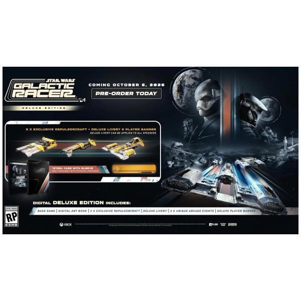 Alternative view of Star Wars Galactic Racer Deluxe Edition - PlayStation 5 PS5 PREORDER - ESTIMATED SHIP DATE OCT 6 2026