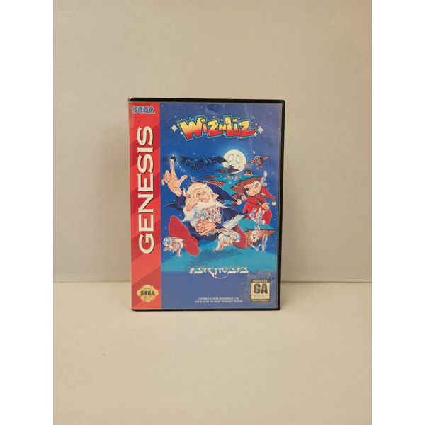 Jeu Sega Megadrive WIZ'N'LIZ - Complet Avec Boîte Et Notice, édition 1993, Très Bon état